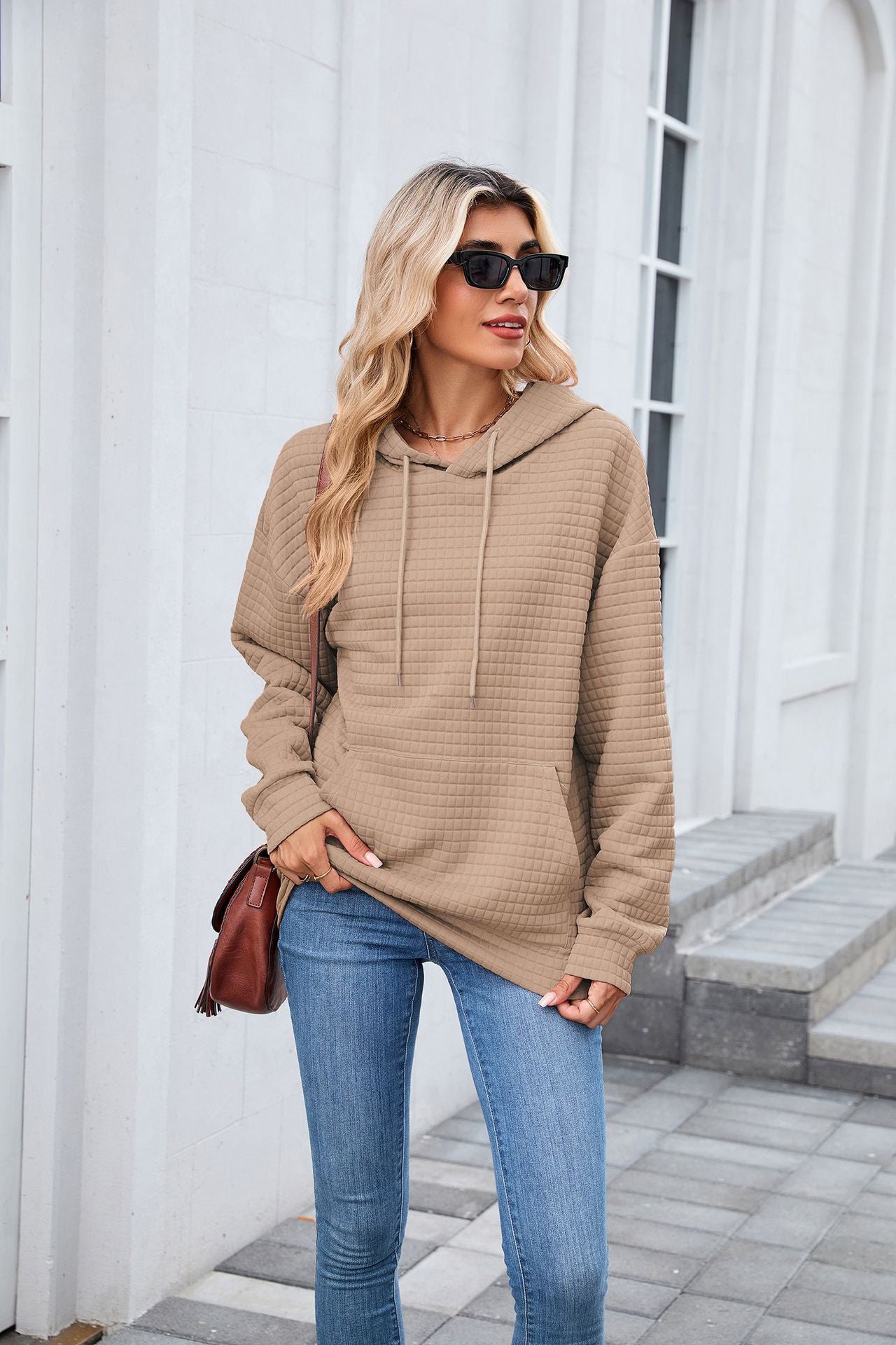 Casual Oversized Hooded Sweatshirt with Pockets for Women