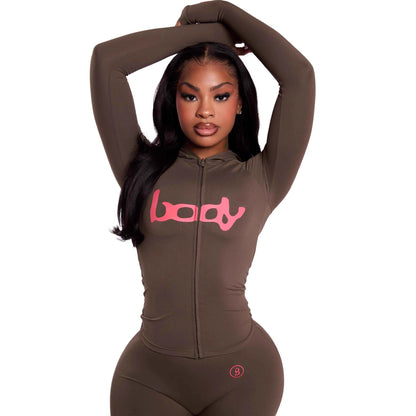 Women's Y2K Leopard Print Hoodie Leggings Two Piece Set