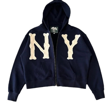 Unisex Oversized Chenille Zip-Up Hoodie