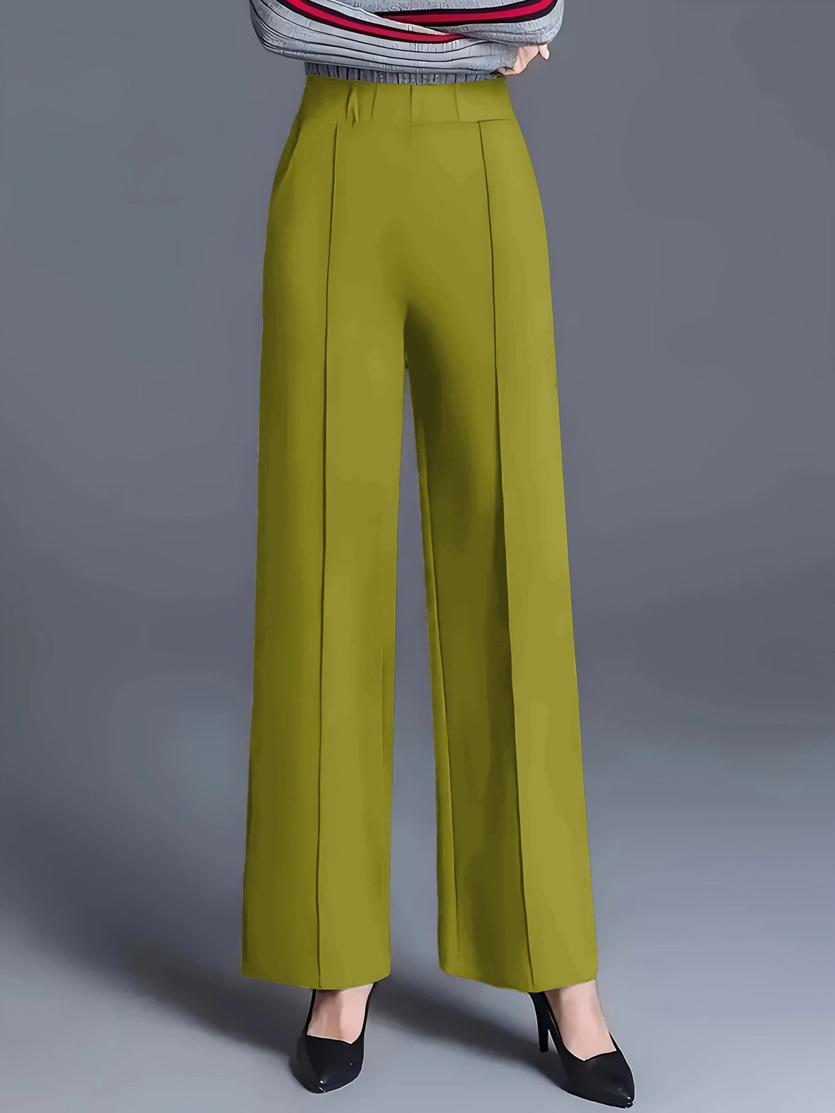 Women's High Waisted Wide Leg Dress Pants with Pockets