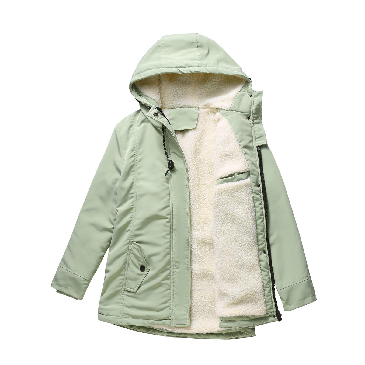 Women's Sherpa Lined Hooded Parka Winter Coat