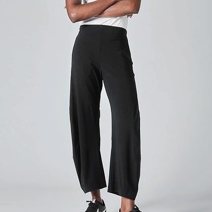 Women's Flowy Barrel Leg Pants Lightweight Travel Casual