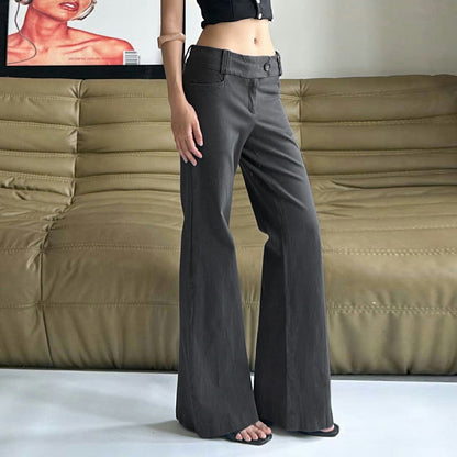 Women's Vintage Low Rise Wide Leg Dress Pants