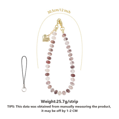 Handmade Natural Stone Beaded Phone Chain Strap