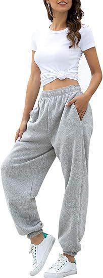 High Waist Loose Fit Sweatpants | Casual Jogger Pants Women
