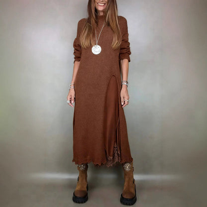 Women's Lace Maxi Slip Dress Cardigan Two Piece Set