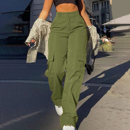 Women's Baggy Cargo Pants High Waisted Y2K Streetwear