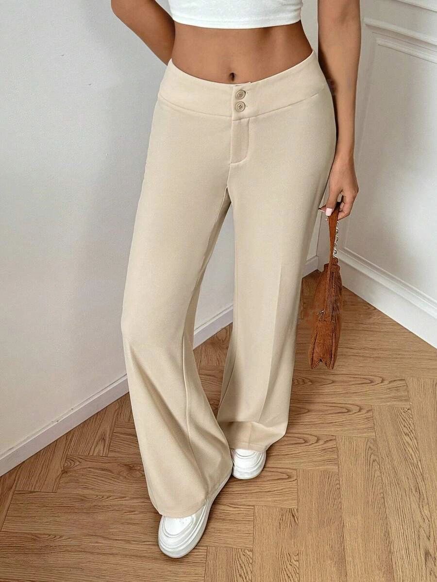 Black High Waist Wide Leg Palazzo Pants for Women