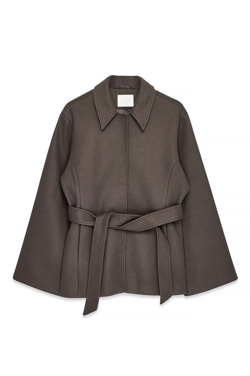 Women's Oversized Belted Lapel Coat Winter