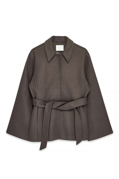 Women's Oversized Belted Lapel Coat Winter
