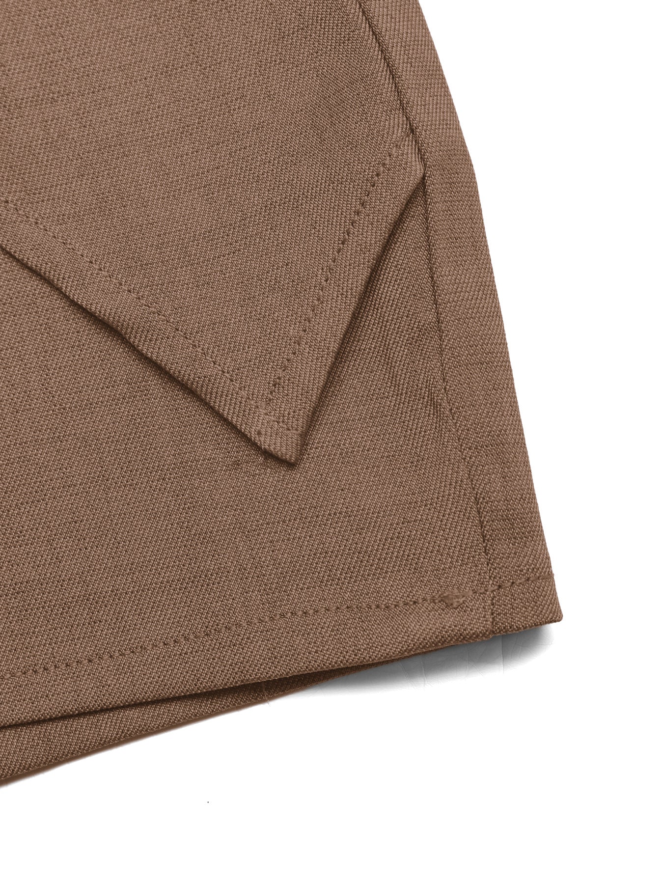 Solid Wrap Skort Metal Ring Twist High Waist
