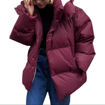 Women's Oversized Puffer Jacket Stand Collar Ultra Thick
