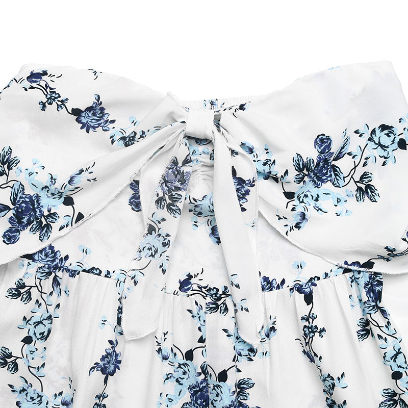 Floral Strapless Wide Leg Jumpsuit Resort Outfit
