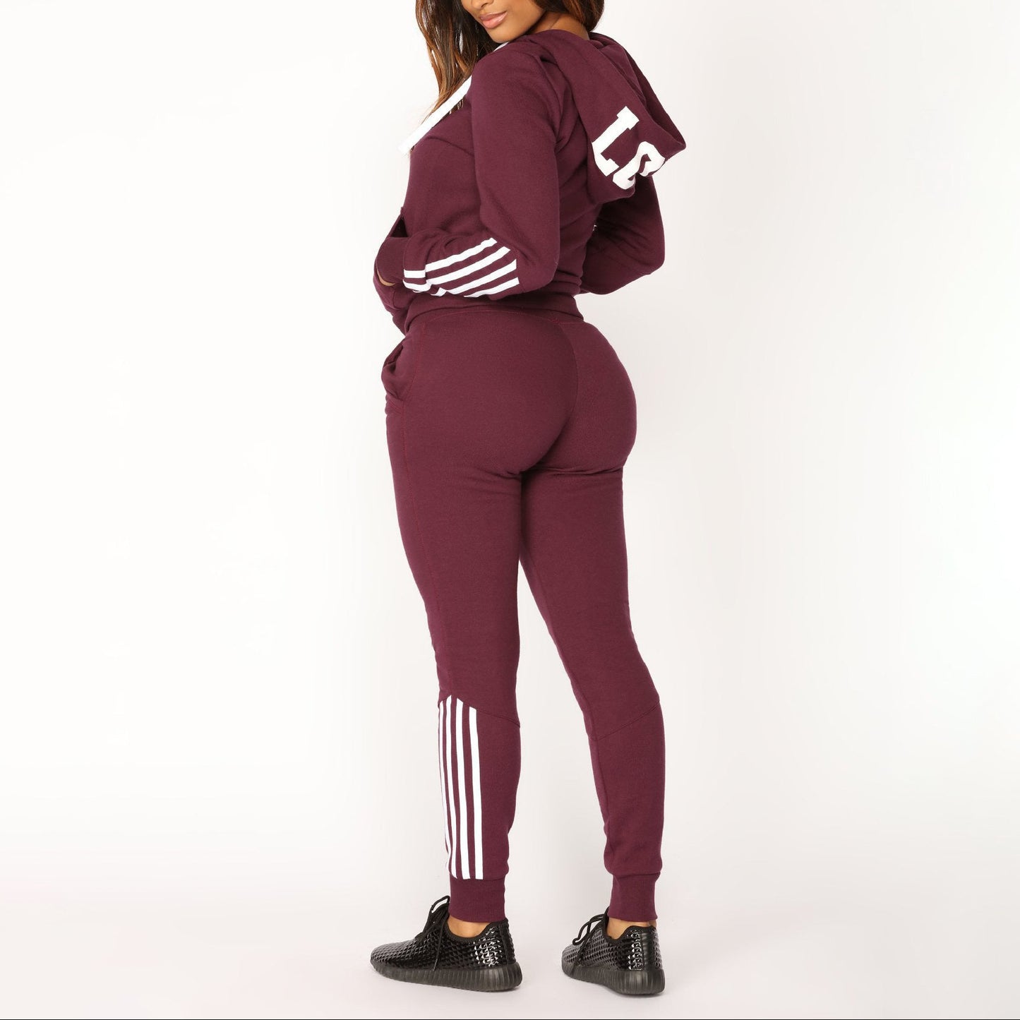 Women's 2 Piece Zip Hoodie Jogger Pants Set