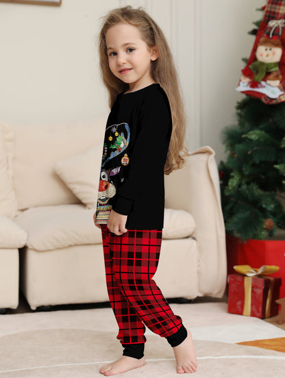 Plaid Deer Christmas Parent-child Outfit Printed Christmas Pajama Set