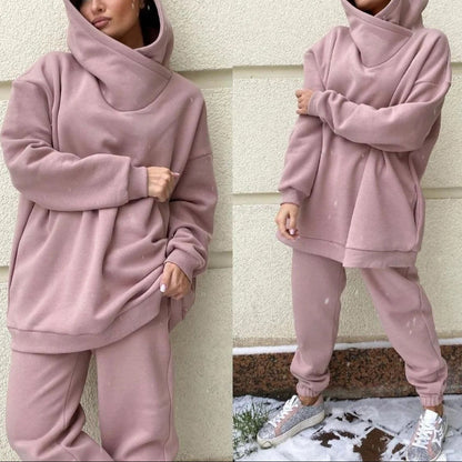 Women's Oversized Hoodie Jogger Two Piece Lounge Set