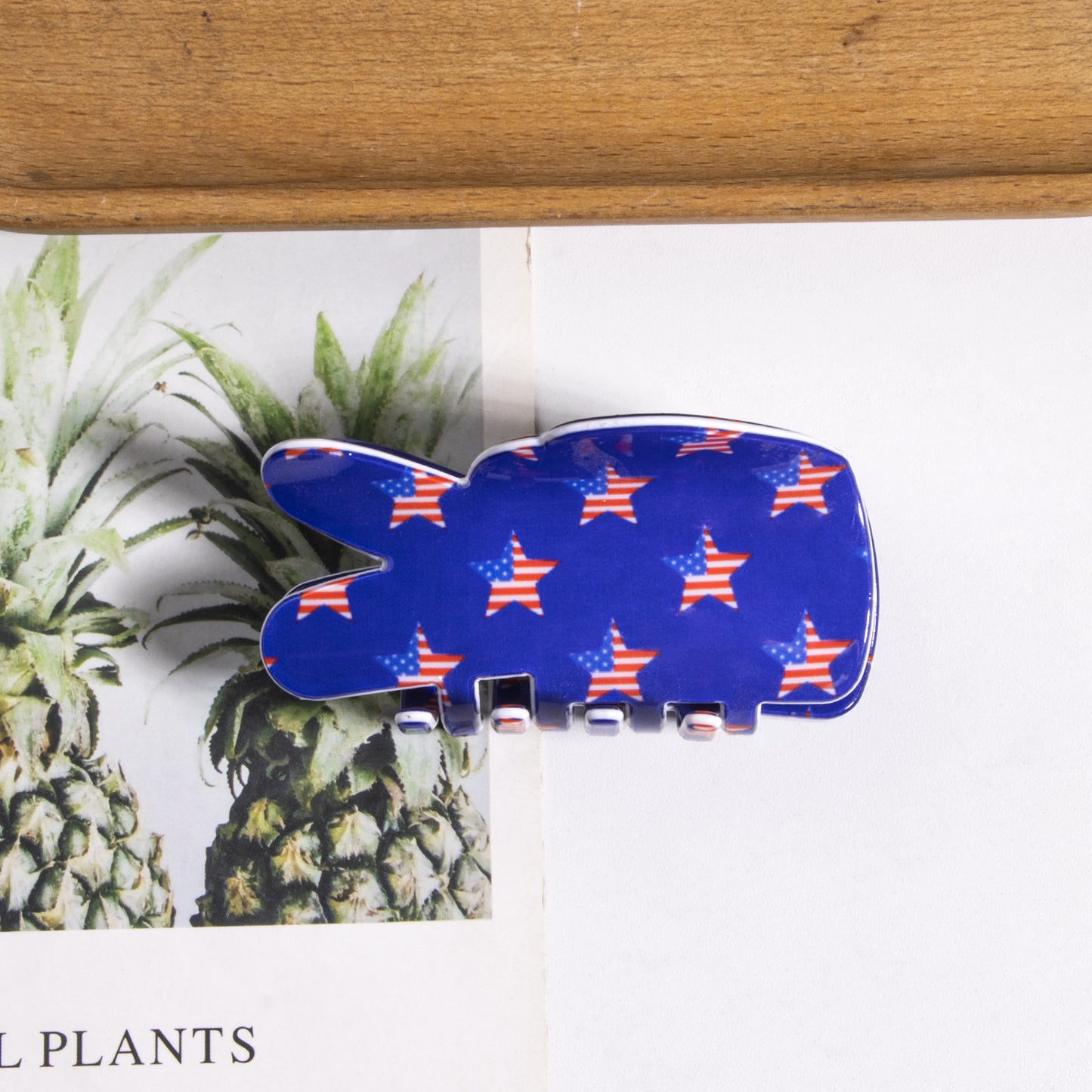 4th of July American Flag Hair Claw Clip USA