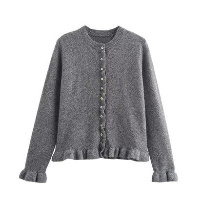 Women's Button Front Knit Cardigan Classic Layering Sweater