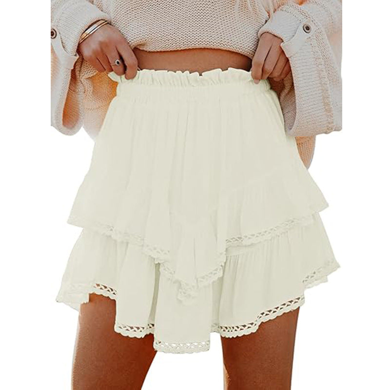 Women's High-Waist Layered Cake Skirt – Summer Casual Mini Skirt