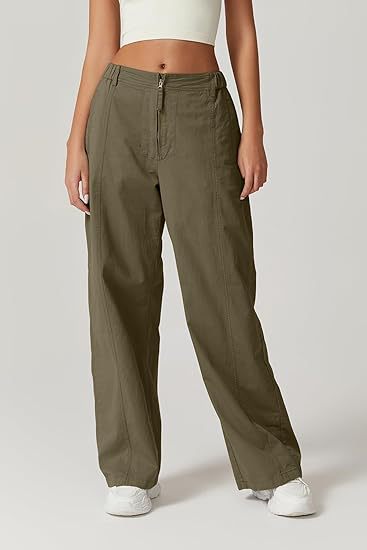 Women's High-Waisted Loose Straight-Leg Cargo Pants – Casual Streetwear