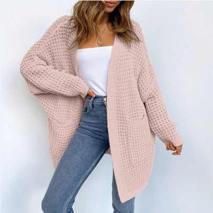 Women's Oversized Chunky Knit Long Cardigan with Pockets