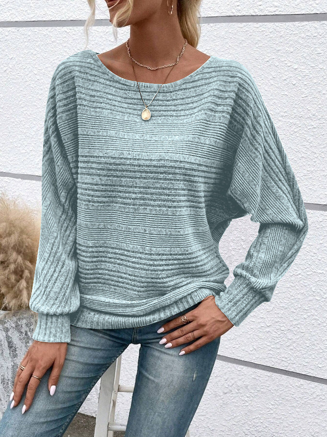 Women's Oversized Crewneck Long Sleeve Pullover Top