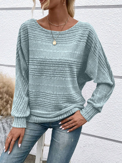 Women's Oversized Crewneck Long Sleeve Pullover Top
