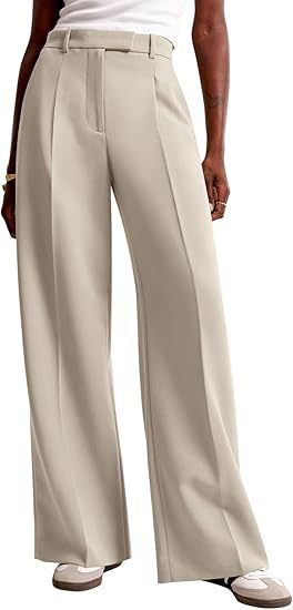 Women's High-Waisted Wide-Leg Pants – Elegant Business Trousers