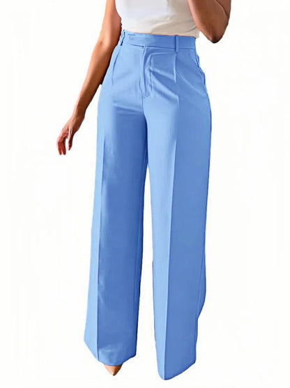Women's High Waisted Straight Leg Dress Pants