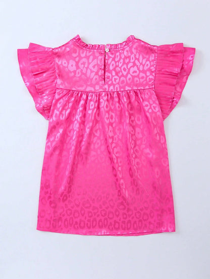 Beige Textured Ruffle Sleeve Blouse Chic Summer Top