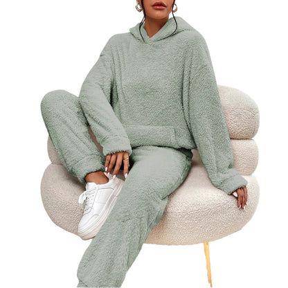 Women's Cozy Sherpa Hoodie and Pants Lounge Set