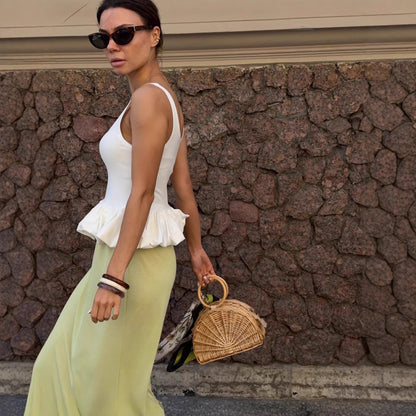Sexy Modal Bubble Hem Tank Top – European Street Trend