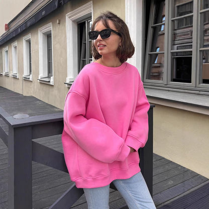 Women's Oversized Fleece Crewneck Sweatshirt