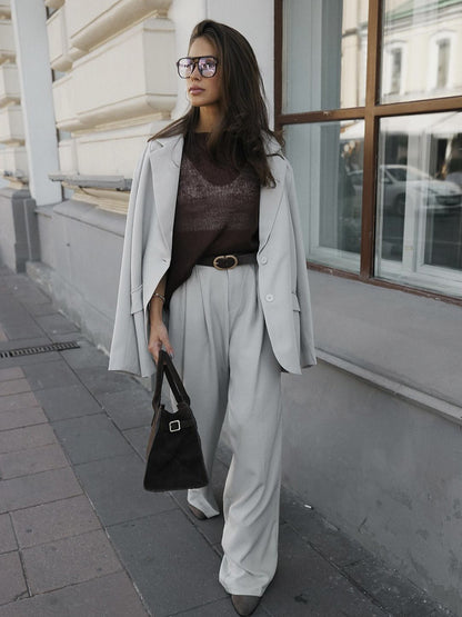 Sheer Knit Pullover Sweater Long Sleeve Loose Fit Top