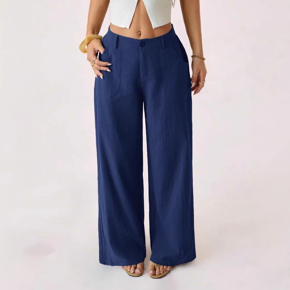 Women's Wide Leg Pants Casual Loose Fit with Pockets