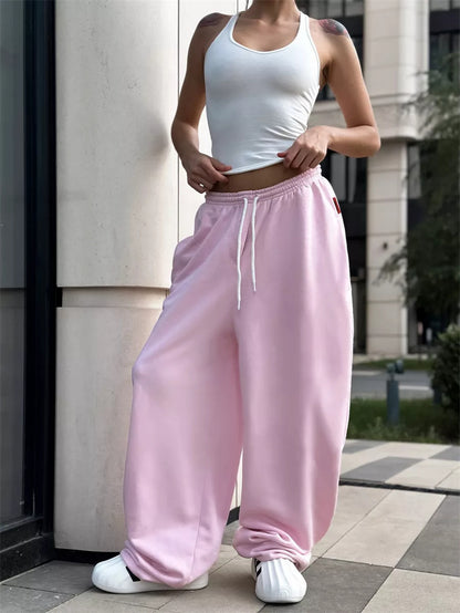 Women's Y2K Baggy Wide Leg Drawstring Streetwear Pants