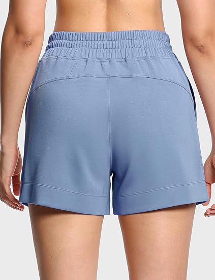 Women's High-Waisted Drawstring Sweat Shorts – Casual Lounge Shorts