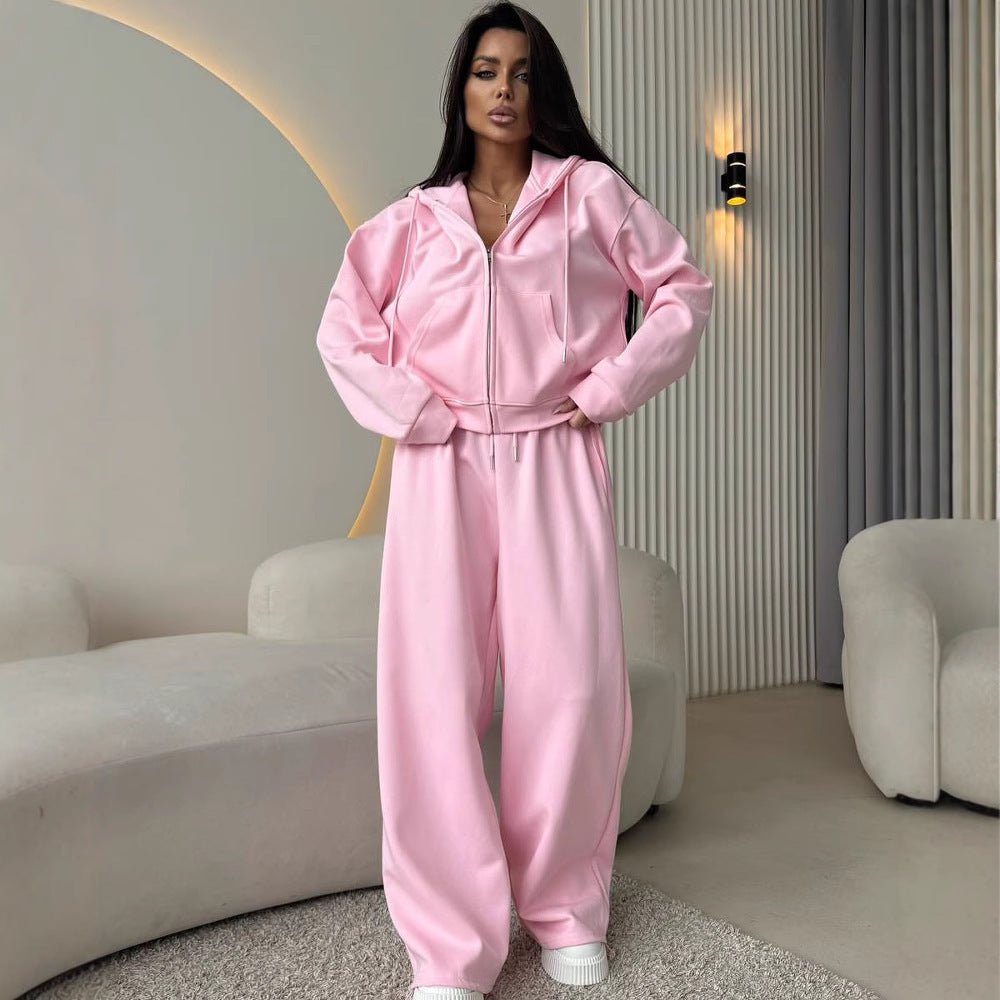 Women's Zip Up Hoodie Sweatpants Two Piece Set