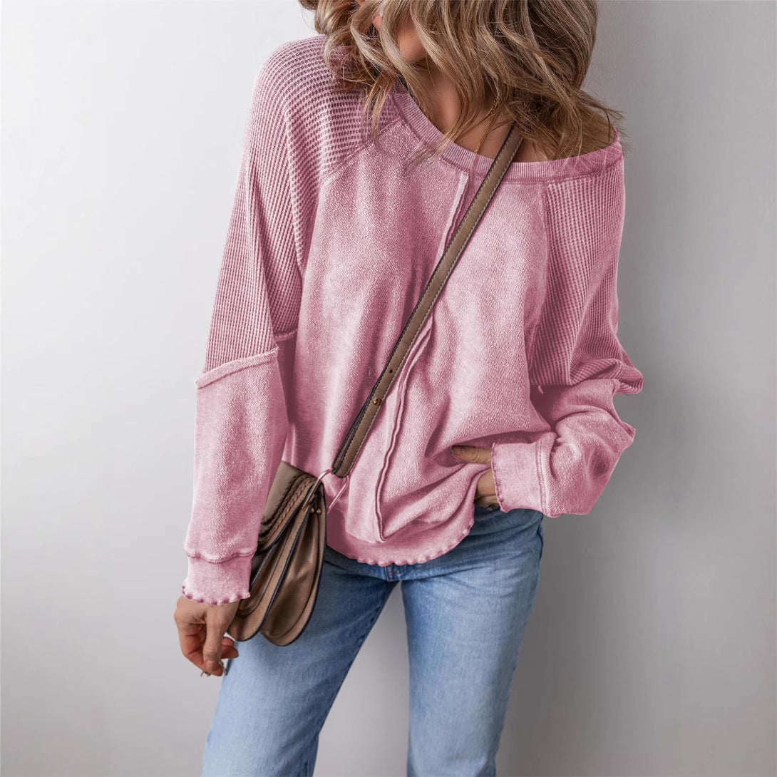 Oversized Crew Neck Long Sleeve Pullover Sweater