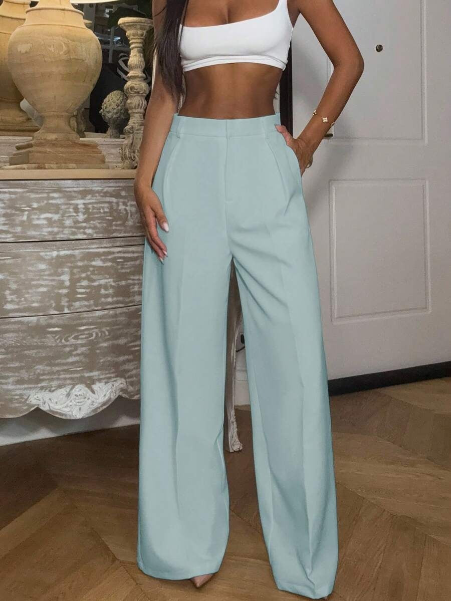 High Waisted Wide Leg Dress Pants Casual Work Trousers