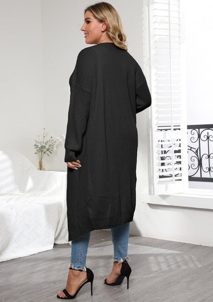 Women's Simple Fashion Medium and Long Sweater Cardigan