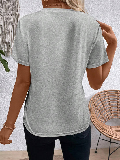Women's Crew Neck Short Sleeve Top – Casual Summer T-Shirt