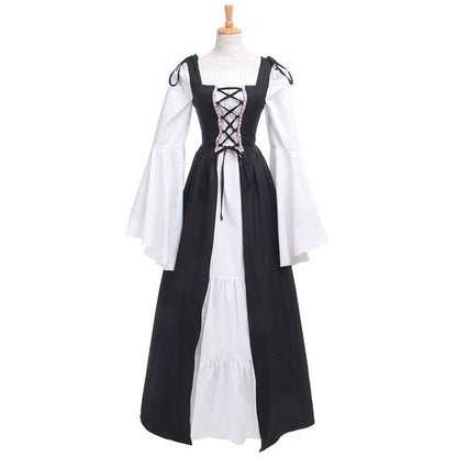 Renaissance Medieval Corset Dress Women Halloween Costume