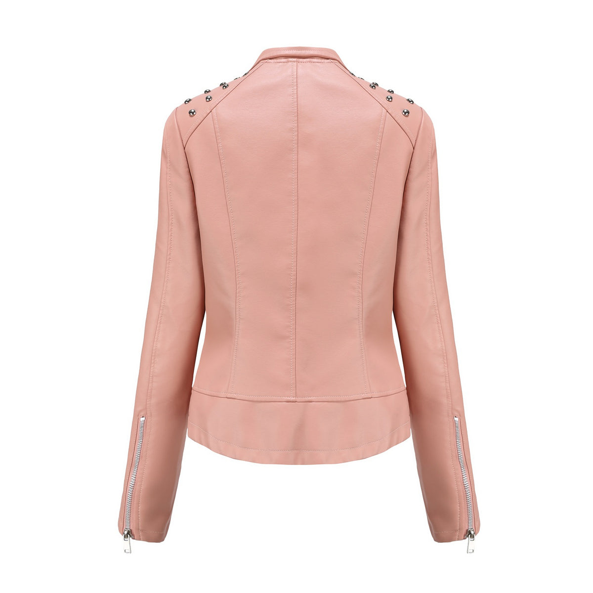 Women's Studded Faux Leather Moto Jacket