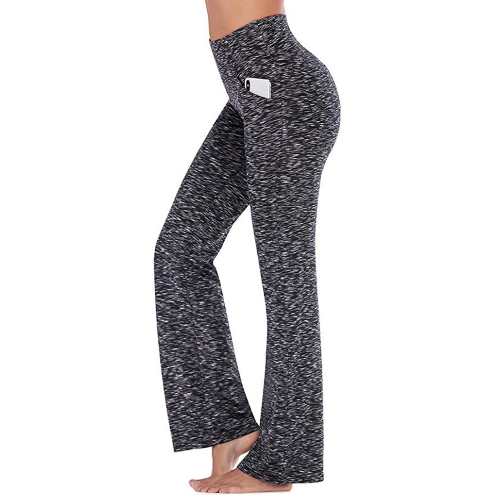 Womens High Waisted Flare Yoga Pants Stretchy with Pockets