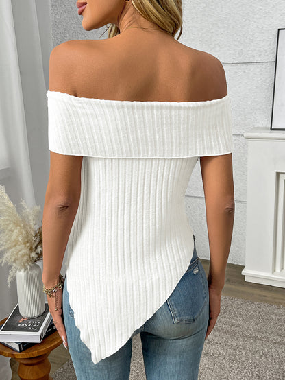 Slim Fit Off-Shoulder Sexy Sweet T-Shirt Top