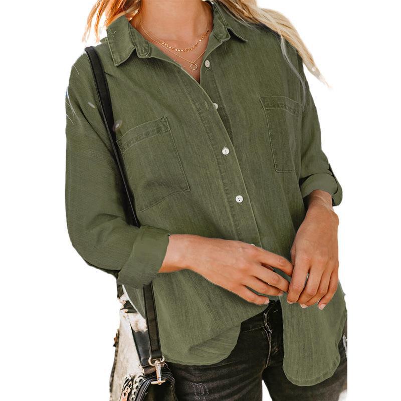Women's Classic Long Sleeve Button Down Shirt