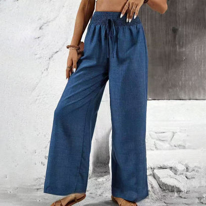 Women's High Waisted Wide Leg Drawstring Pants Casual