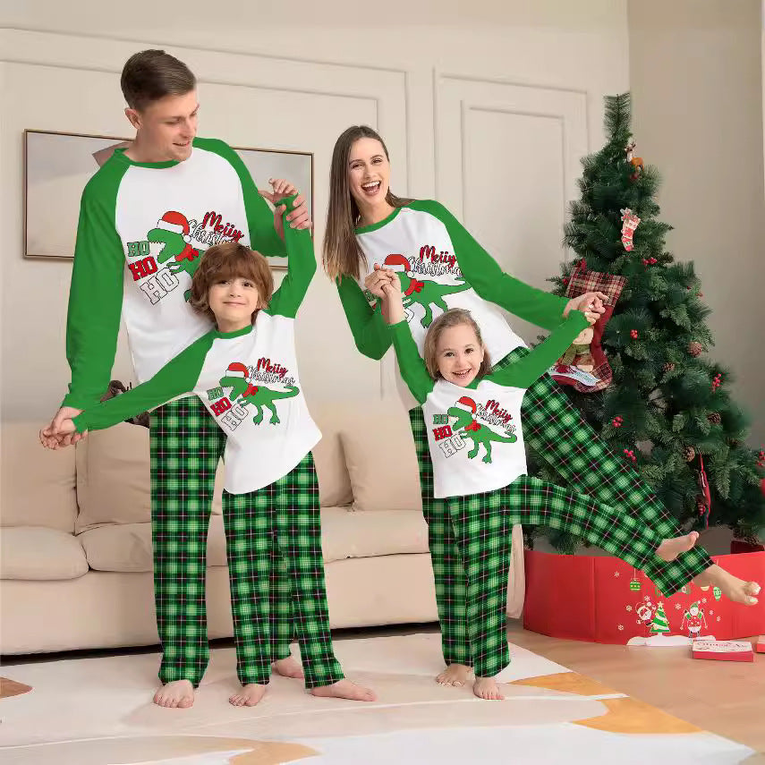 Cartoon Cute Print Parent-child Clothing Loungewear Christmas Pajamas