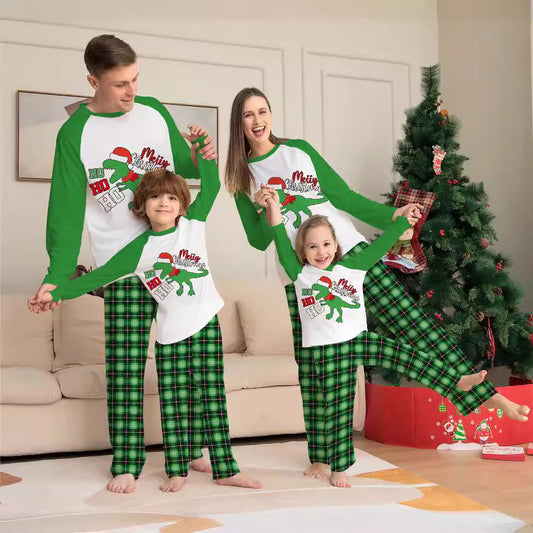 Cartoon Cute Print Parent-child Clothing Loungewear Christmas Pajamas